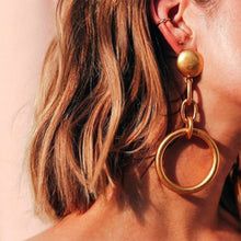 Load image into Gallery viewer, Chain Geometry Earrings