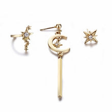 Load image into Gallery viewer, Star Moon Studs Earrings
