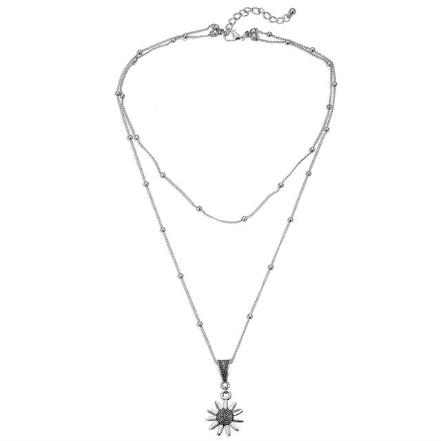 Sunflower Chain Necklace