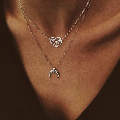 Love Moon Pendant Necklace